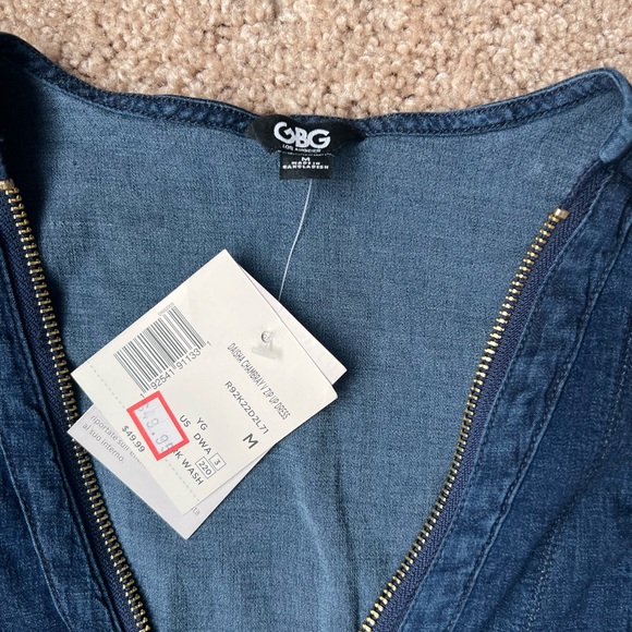 NEW Jean Mini Dress with Zipper - Picture 3 of 3